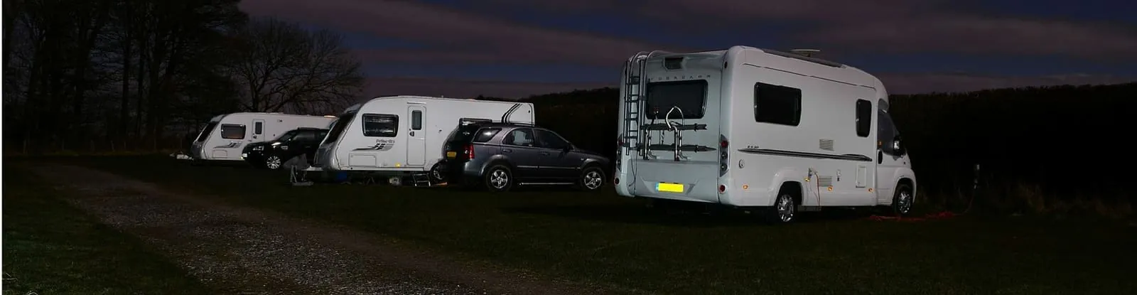 Caravans at Chertsey Caravan Park, ideal for contractor stays